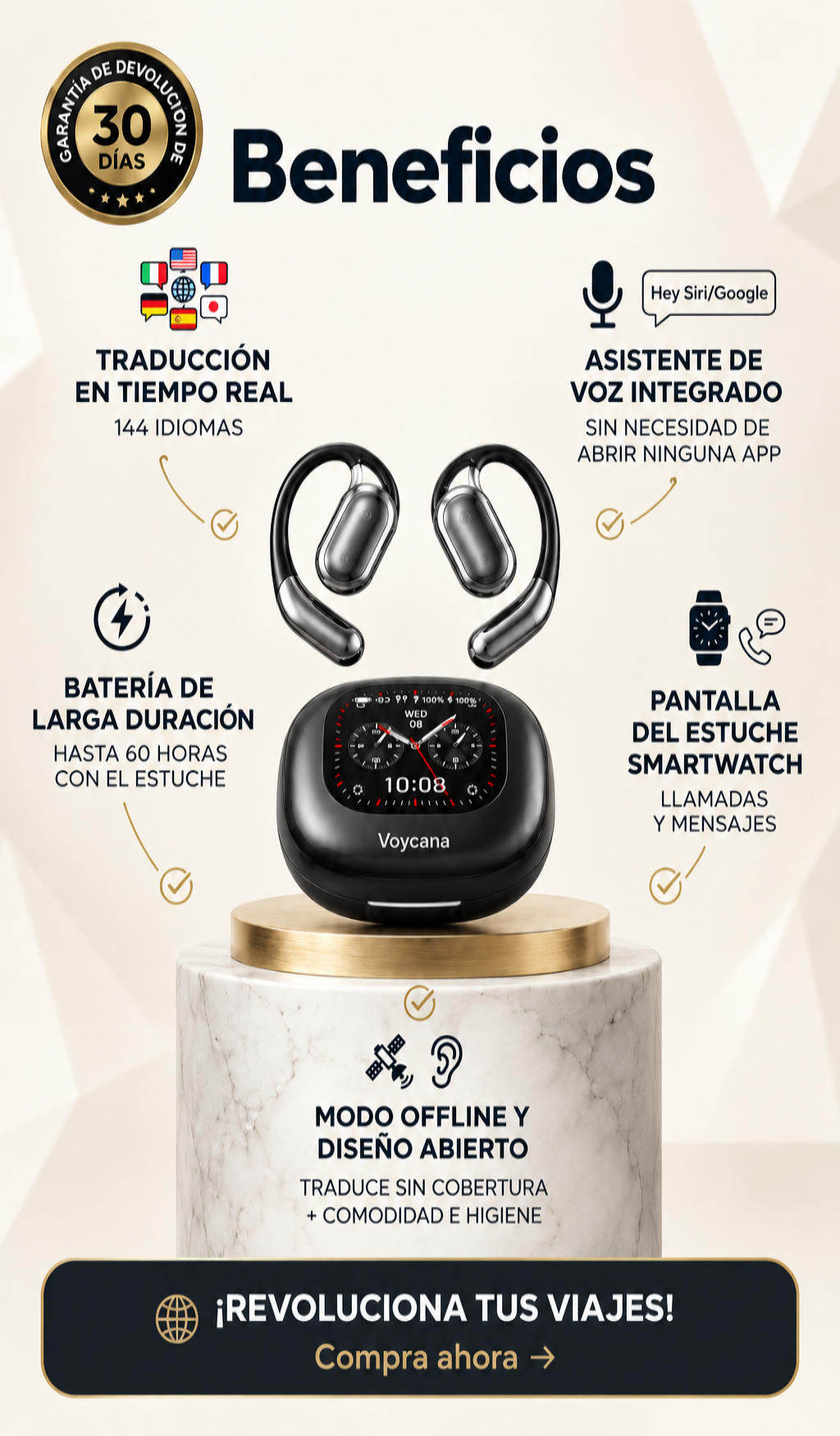 NomadPods™ | Auriculares con traducción IA en tiempo real